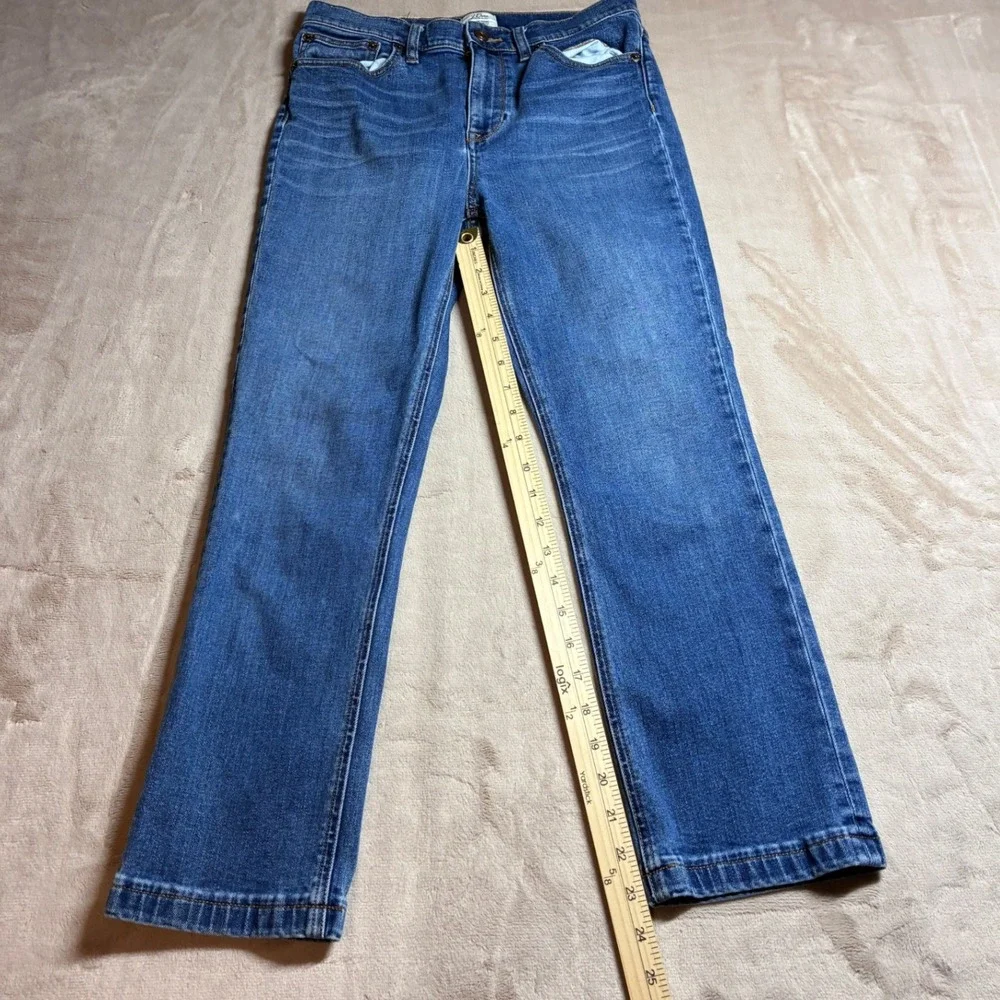 JCrew Billie Demi Boot Crop Jeans 28 Medium Wash High Rise Flare Ankle Denim VTG